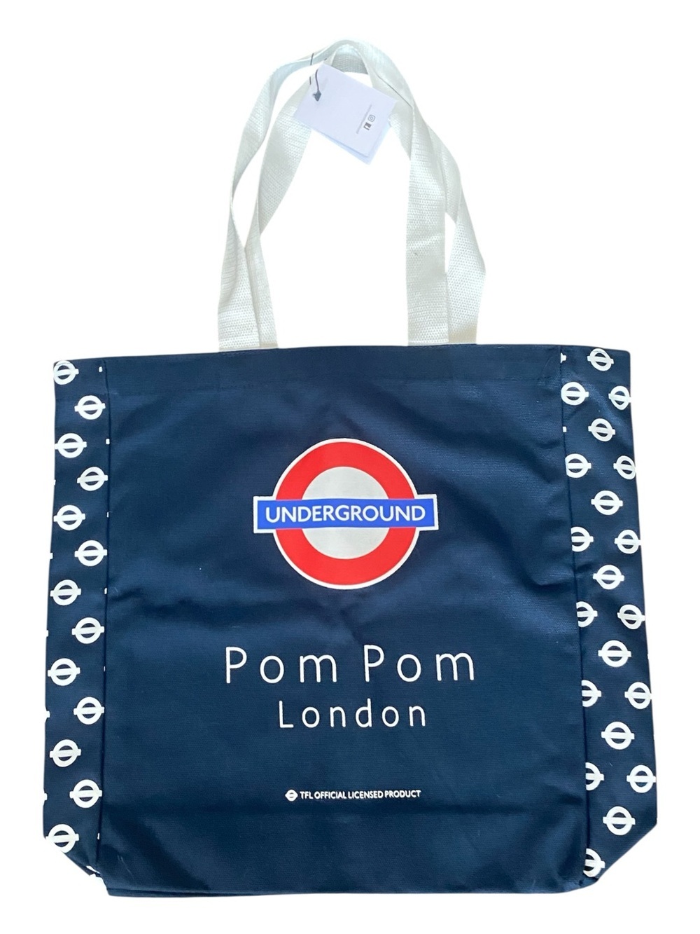 Pom Pom x Transport For London Colab Blue Canvas Tote Bag NWT Limited Edition
